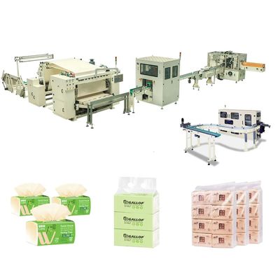 Steel To Steel Embossing Facial Tissue Production Machine With Automatic Transfer System