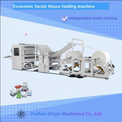 V Fold Facial Tissue Making Machine Log Saw Cutting Machine  Semi Automatic Production Line