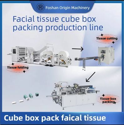 V Fold Facial Tissue Production Line Automatic Machine Interfold Making Machinery Hand Towel