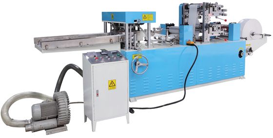 600pcs / Min Color Printing Machine Napkin Tissue Paper 1/4 Folde Steel To Paper Embossing Unit