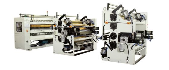 Toilet Paper Kitchen Towel Glue Laminated System Rewinding Machine with embossing unit good using economical price
