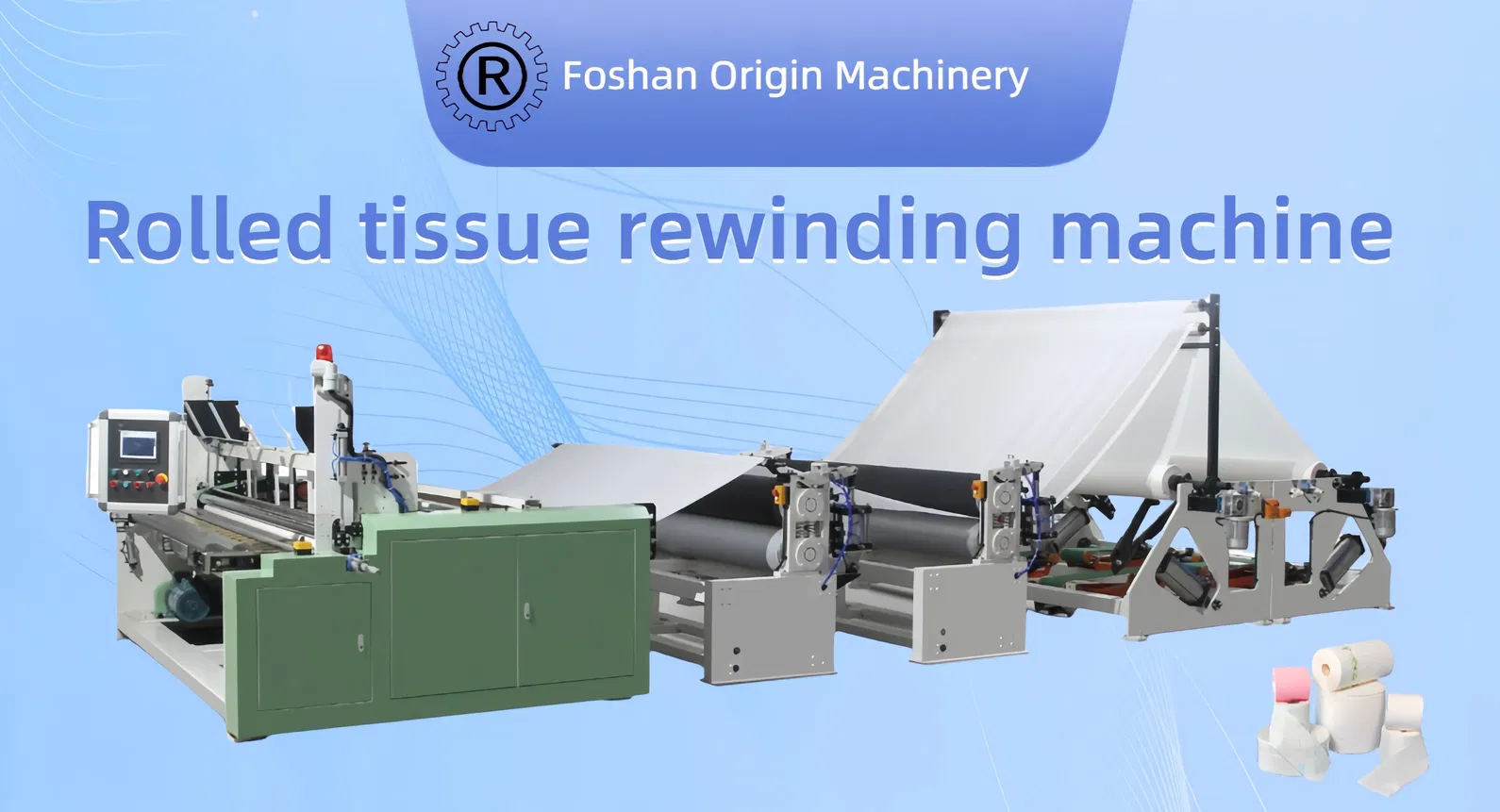 Toilet Roll / Kitchen Towel Automatic Production Line Jrt Maxi Rewinding Machinery 0