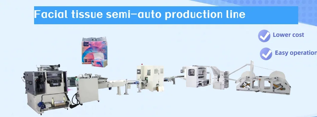 V Fold Facial Tissue Making Machine Log Saw Cutting Machine  Semi Automatic Production Line 0