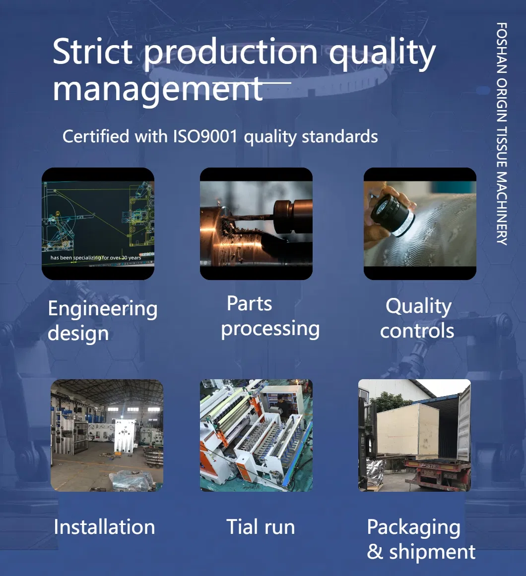 V Fold Facial Tissue Making Machine Log Saw Cutting Machine  Semi Automatic Production Line 7