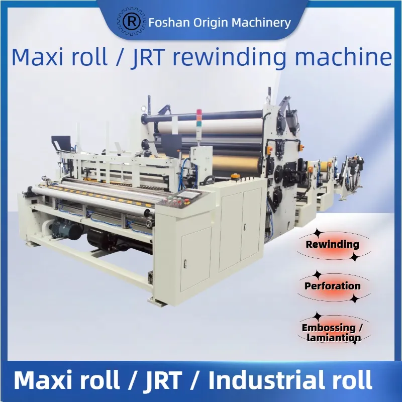 Toilet Roll Kitchen Towel Maxi Roll Multiple Rolled Tissue Production Line Machine Rewinding Cutting Packing 0