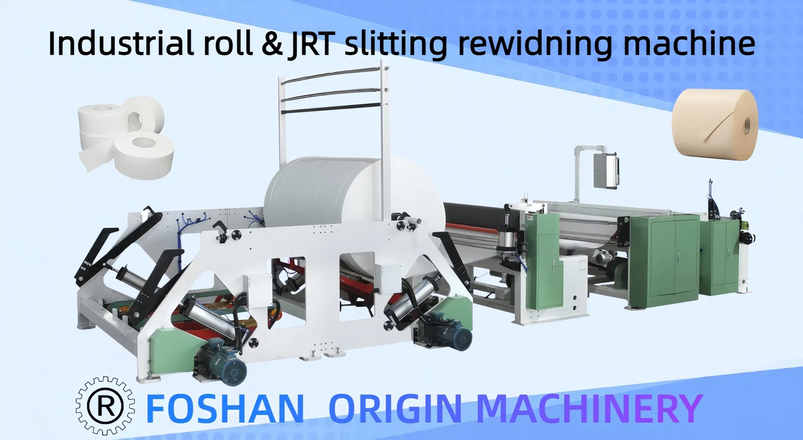 Maxi Roll/Toilet Roll Rewinding Machine with 1.5meter backstand unit 0